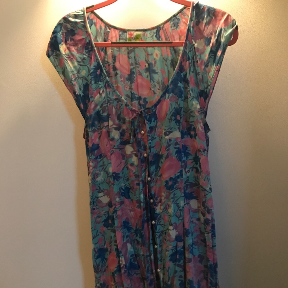 free people button up dress